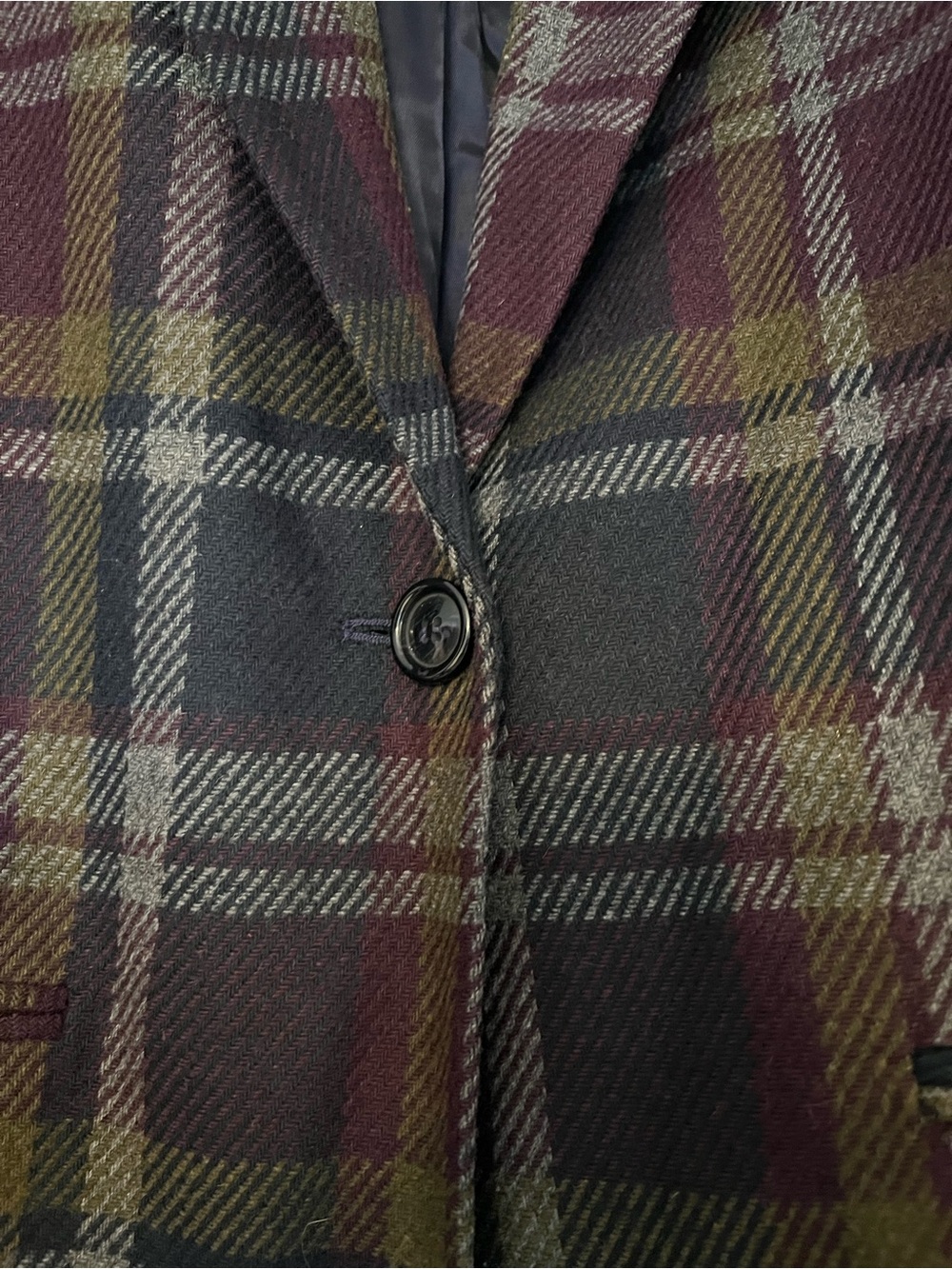 Sag Harbor Plaid Wool Blend Blazer Size 14 NWT Equestrian Old Money - Picture 4 of 7